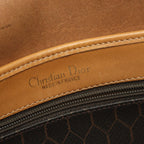 Dior Shoulder Bag Honeycomb Bag Dark Brown Canvas Leather — view 4
