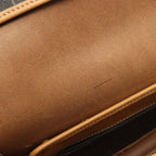 Dior Shoulder Bag Honeycomb Bag Dark Brown Canvas Leather — view 6