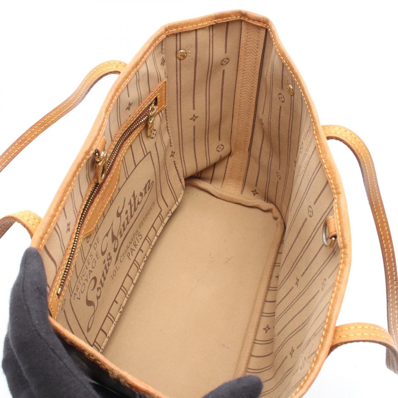 Louis Vuitton Tote Neverfull PM Canvas Leather — view 3