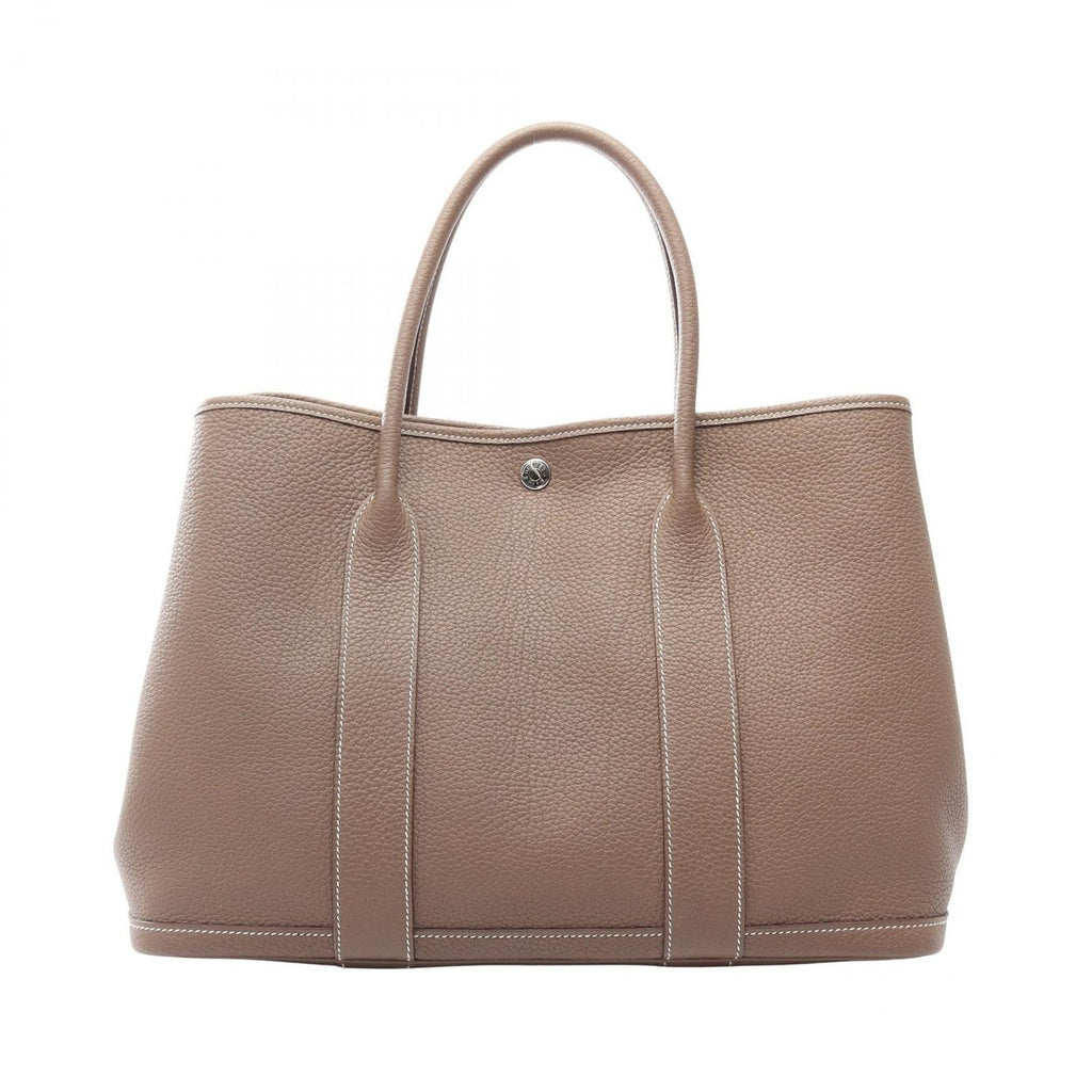 Hermes Tote Garden Party PM Etoupe Leather
