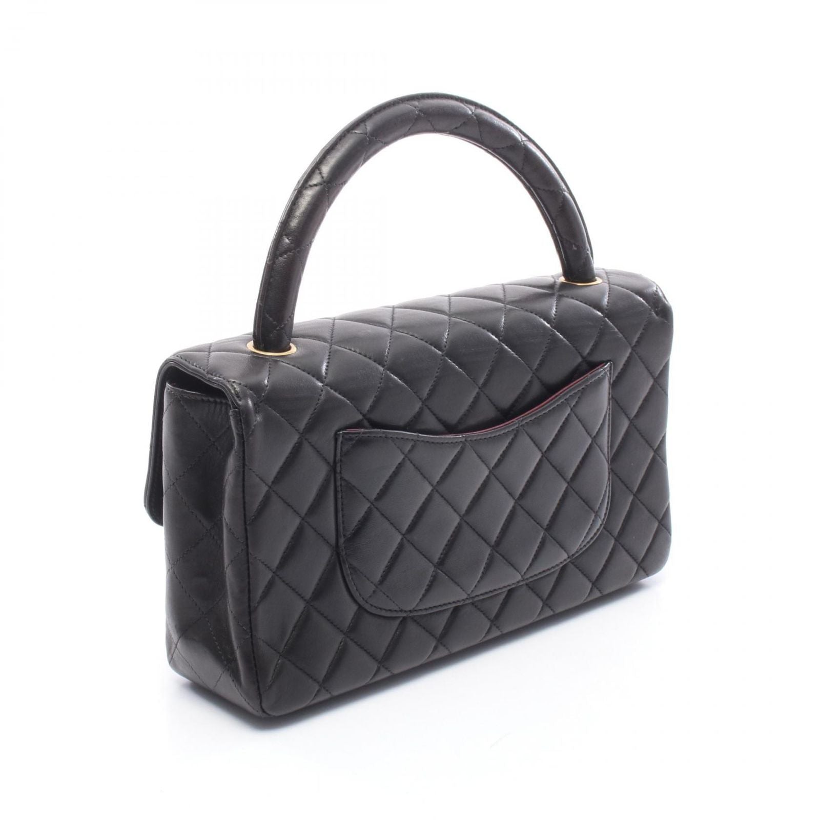 Chanel Handbag Quilted Parent Child Bag Black Lambskin — view 2