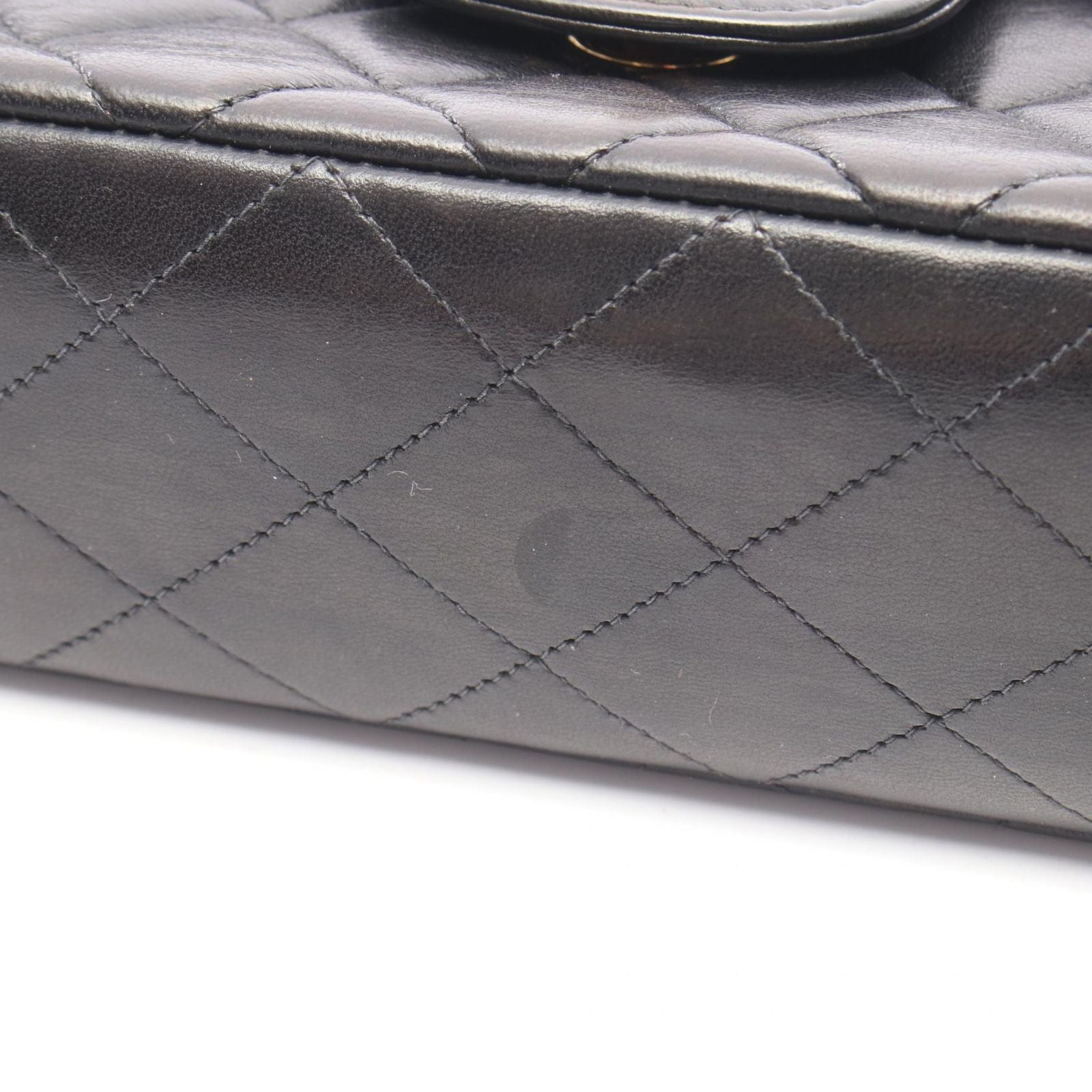 Chanel Handbag Quilted Parent Child Bag Black Lambskin — view 7