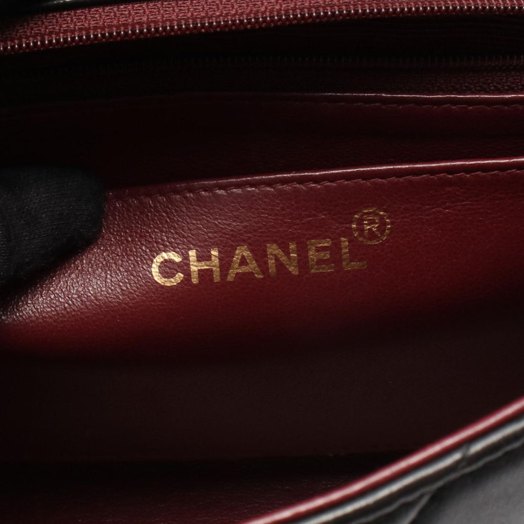 Chanel Handbag Quilted Parent Child Bag Black Lambskin — view 4