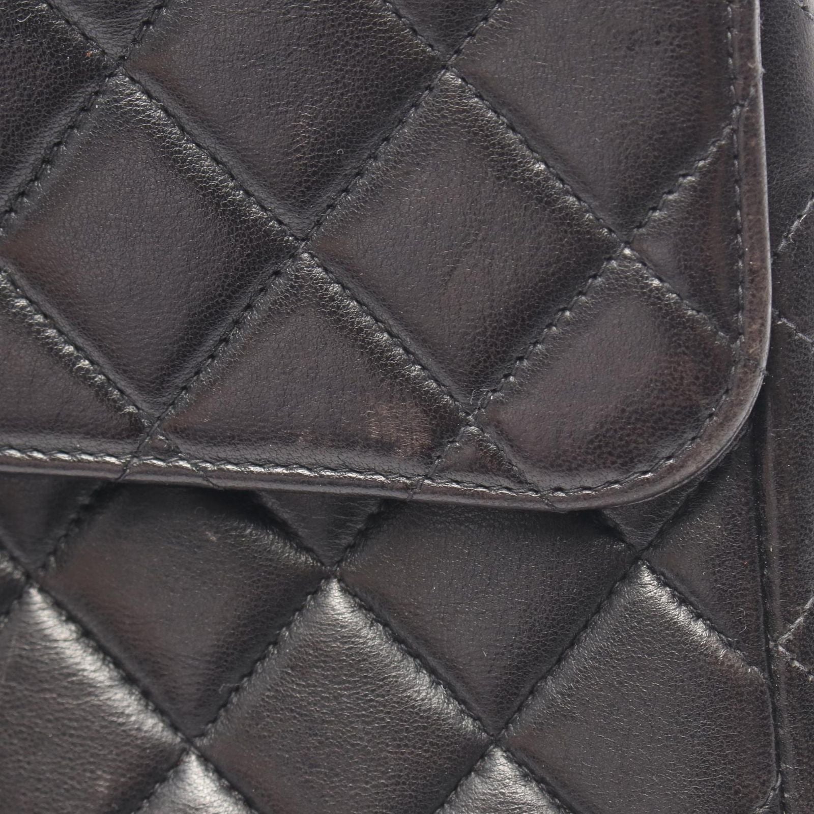 Chanel Handbag Quilted Parent Child Bag Black Lambskin — view 8