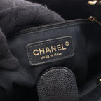 Chanel Tote Quilted Petite Shopping PST Black Caviar Leather Chain — view 4