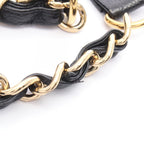 Chanel Tote Quilted Petite Shopping PST Black Caviar Leather Chain — view 9