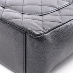 Chanel Tote Quilted Petite Shopping PST Black Caviar Leather Chain — view 7