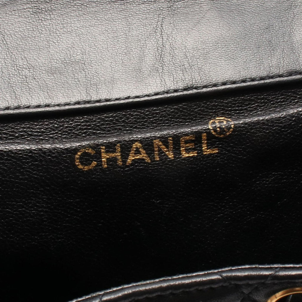 Chanel Backpack Quilted Turnlock Chain Black Lambskin Double — view 4