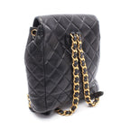 Chanel Backpack Quilted Turnlock Chain Black Lambskin Double — view 2