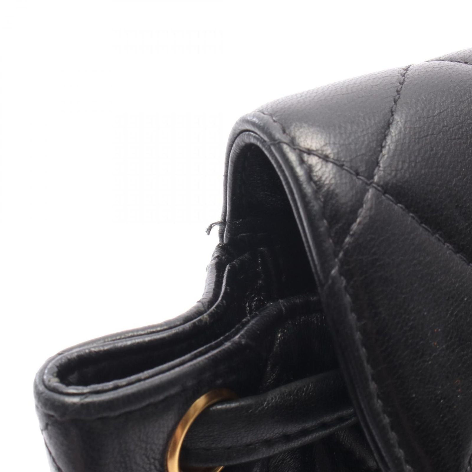 Chanel Backpack Quilted Turnlock Chain Black Lambskin Double — view 8