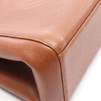 Chanel Shoulder Bag CC Logo Kiss Lock Brown Caviar Leather CC — view 9