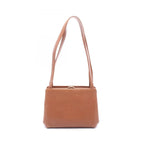 Chanel Shoulder Bag CC Logo Kiss Lock Brown Caviar Leather CC