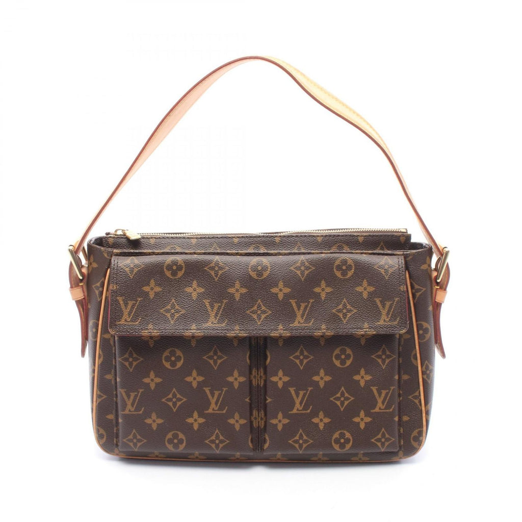 Louis Vuitton Shoulder Bag Viva Cite GM Canvas Leather