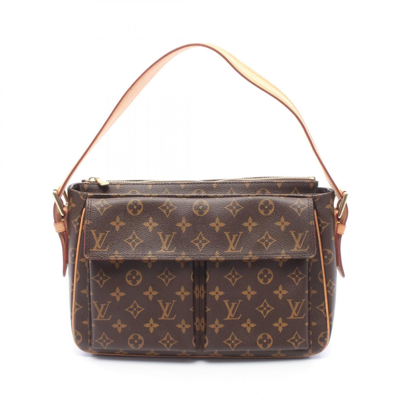 Louis Vuitton Shoulder Bag Viva Cite GM Canvas Leather