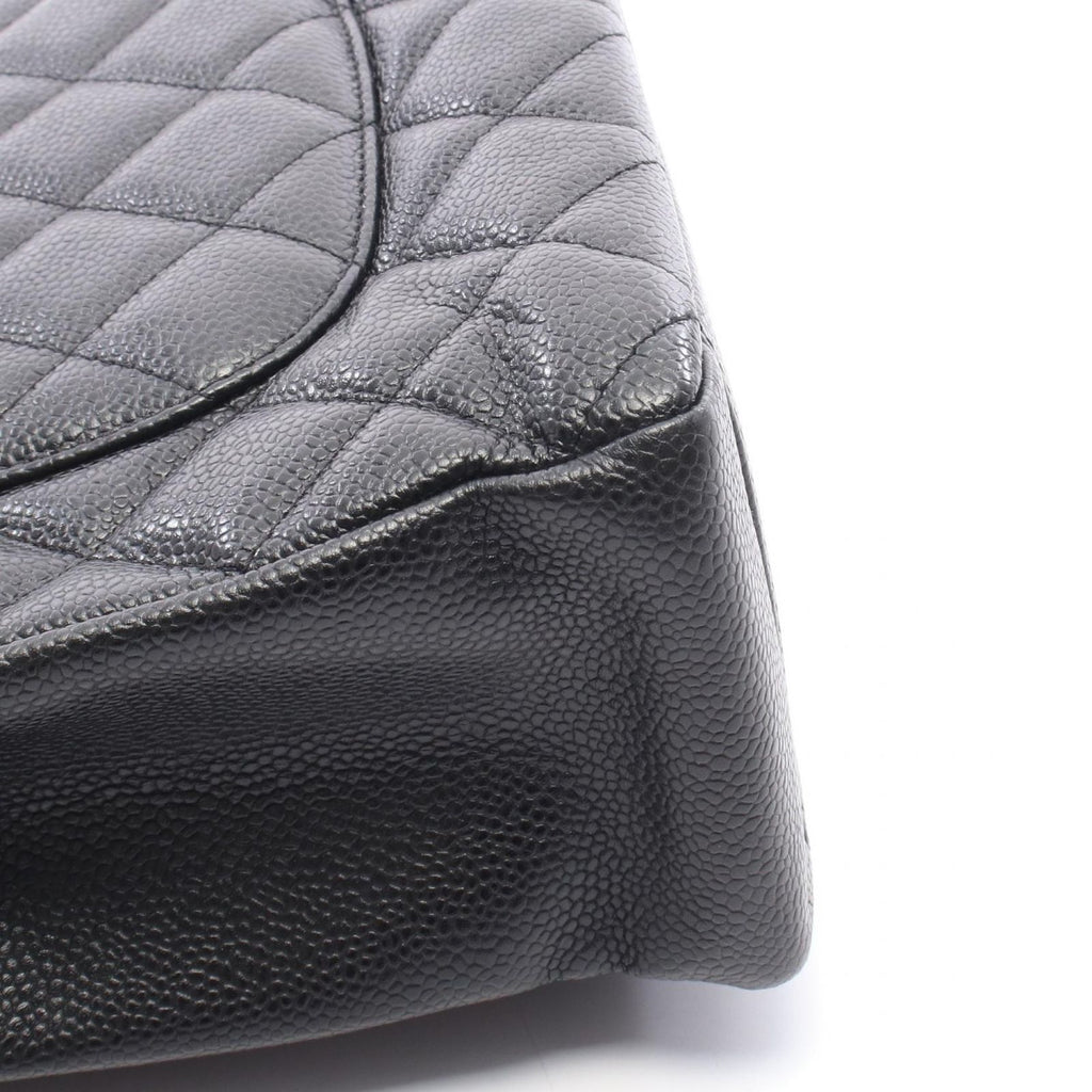 Chanel Tote Quilted Petite Shopping PST Black Caviar Leather Chain — view 7