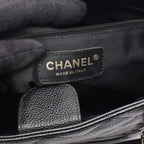 Chanel Tote Quilted Petite Shopping PST Black Caviar Leather Chain — view 4