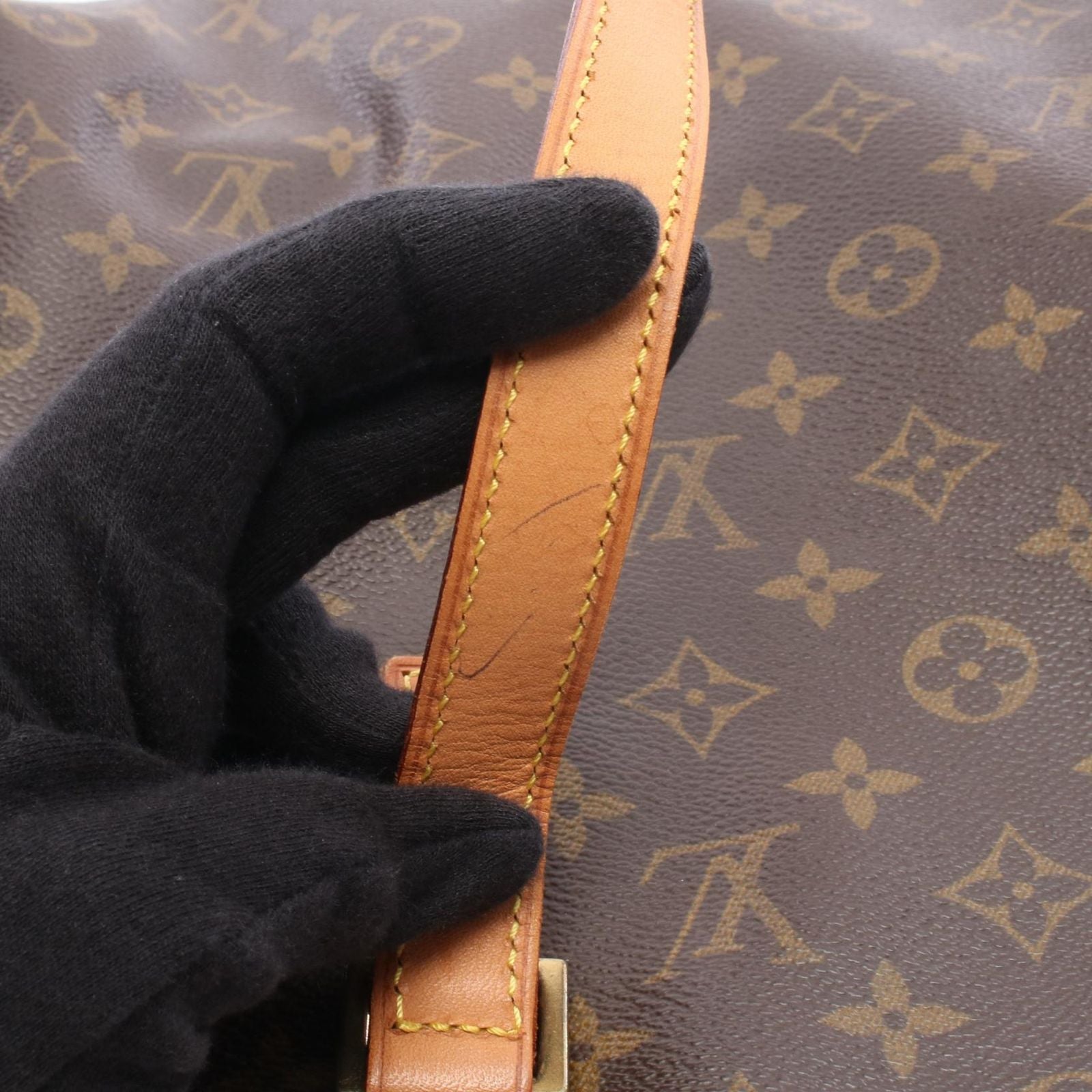 Louis Vuitton Tote Cabas Mezzo Canvas Leather — view 9