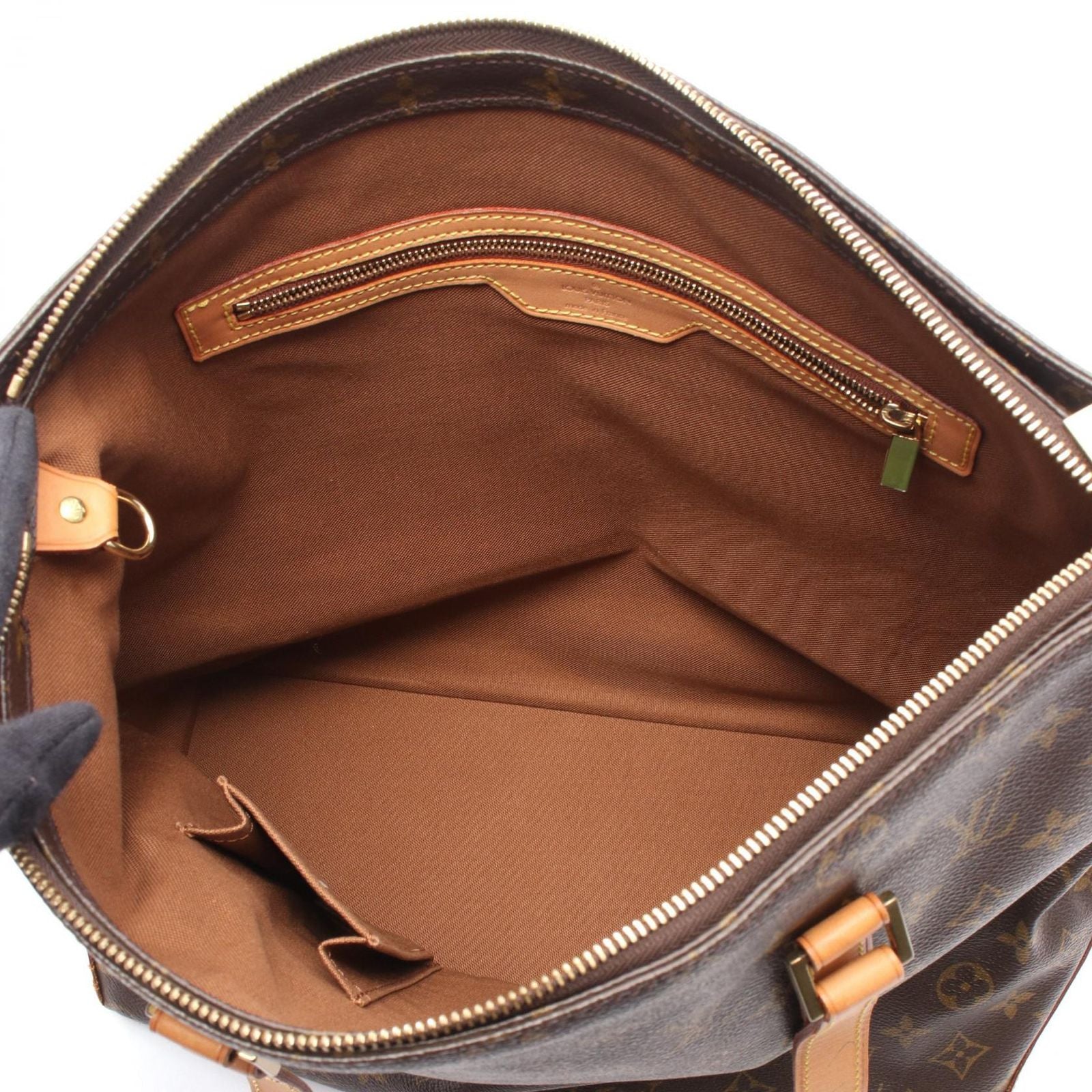 Louis Vuitton Tote Cabas Mezzo Canvas Leather — view 3
