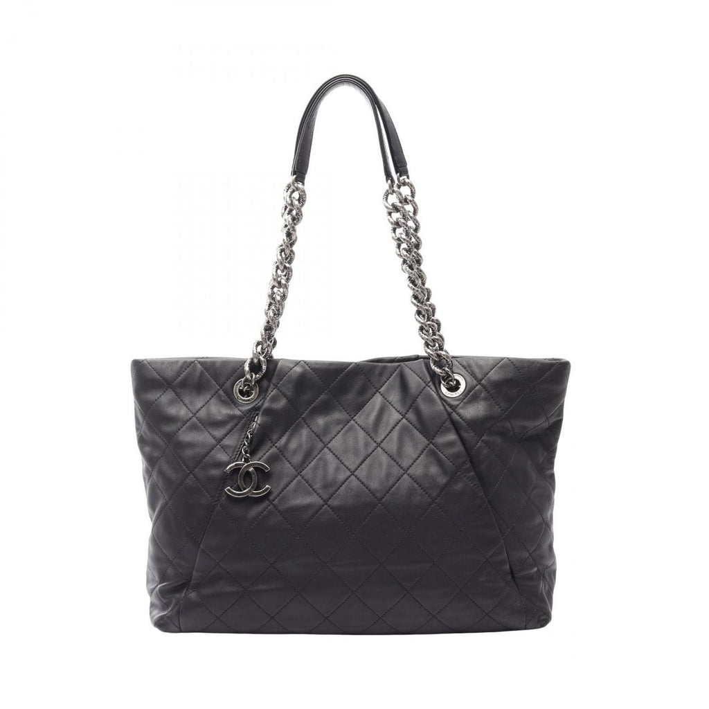 Chanel Tote Quilted Black Lambskin Chain