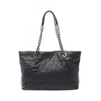 Chanel Tote Quilted Black Lambskin Chain