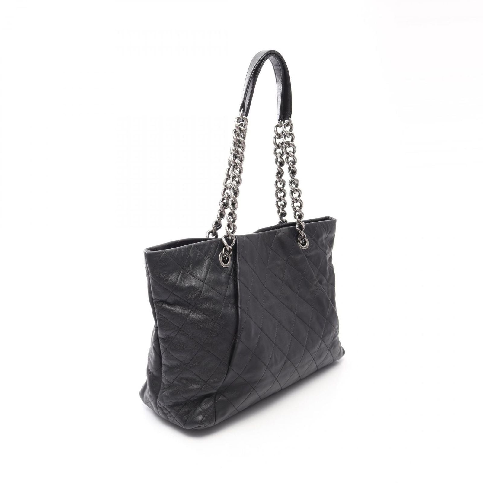 Chanel Tote Quilted Black Lambskin Chain — view 2