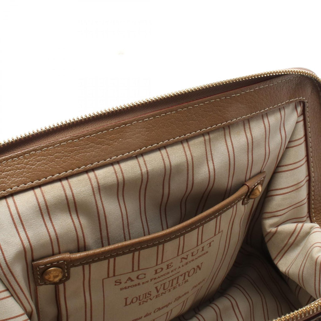 Louis Vuitton Handbag Trianon Sac de Nuit MM Beige Canvas Leather — view 6