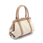 Louis Vuitton Handbag Trianon Sac de Nuit MM Beige Canvas Leather — view 2
