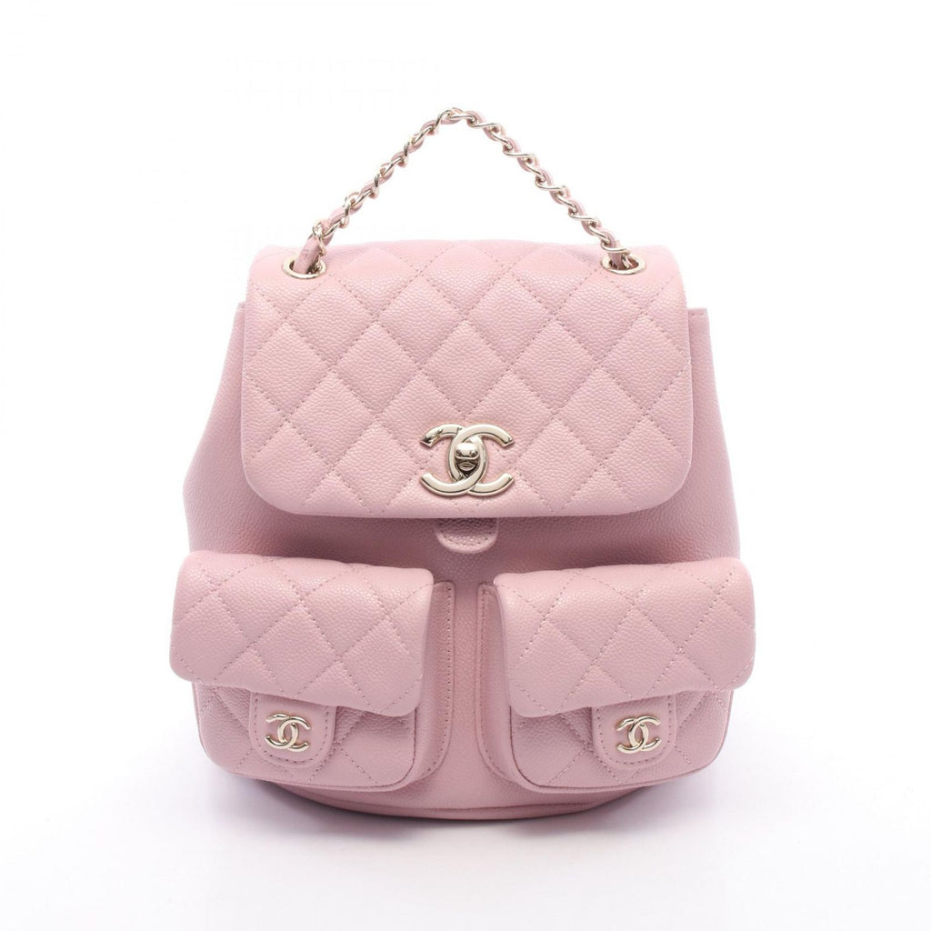 Chanel Backpack Small Pink Caviar Leather Quilted Chain