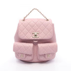 Chanel Backpack Small Pink Caviar Leather Quilted Chain