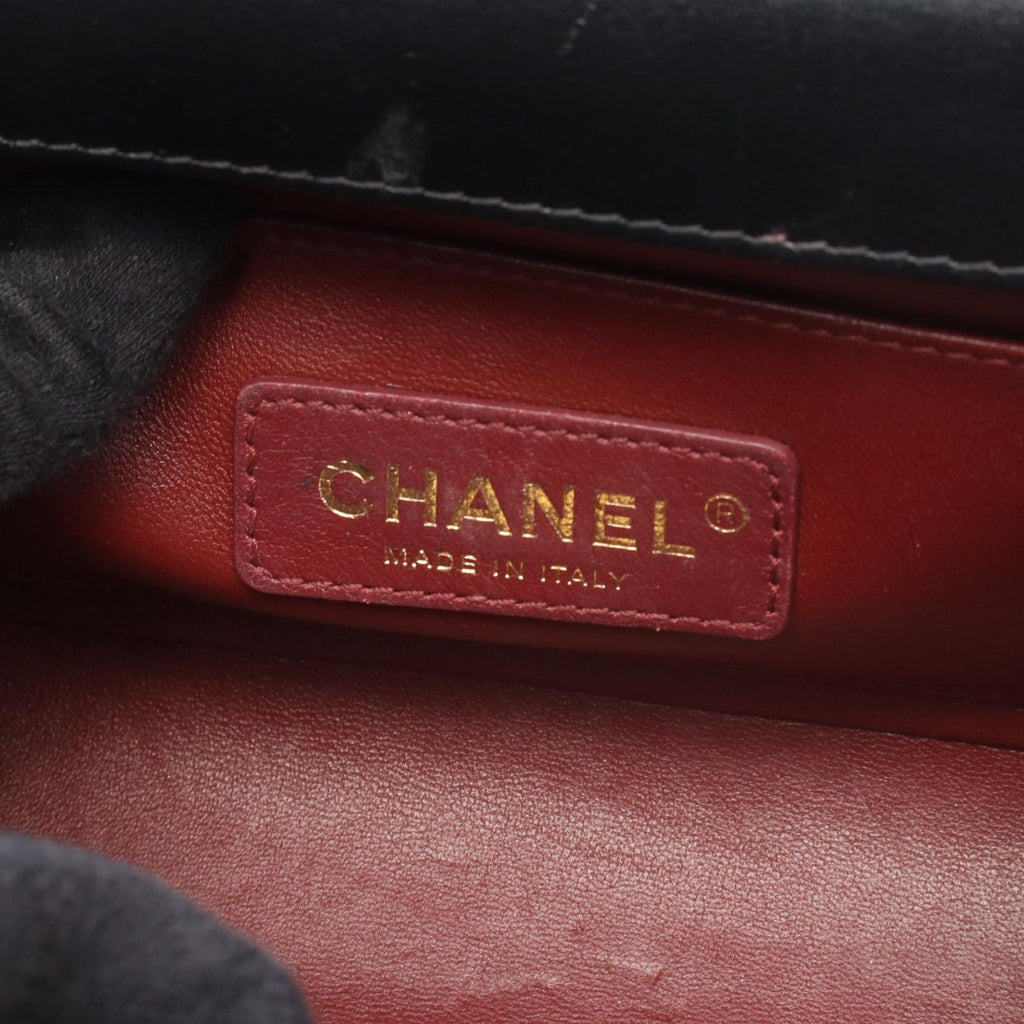 Chanel Shoulder Bag Quilted Black Lambskin Small Flap Chain — view 4