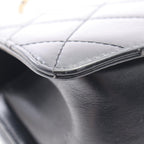 Chanel Shoulder Bag Quilted Black Lambskin Small Flap Chain — view 9