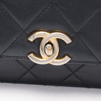 Chanel Shoulder Bag Quilted Black Lambskin Small Flap Chain — view 7