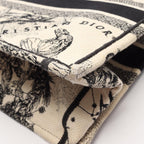 Dior Tote Book Zodiac White Black Canvas — view 9