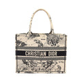 Dior Tote Book Zodiac White Black Canvas