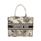 Dior Tote Book Zodiac White Black Canvas