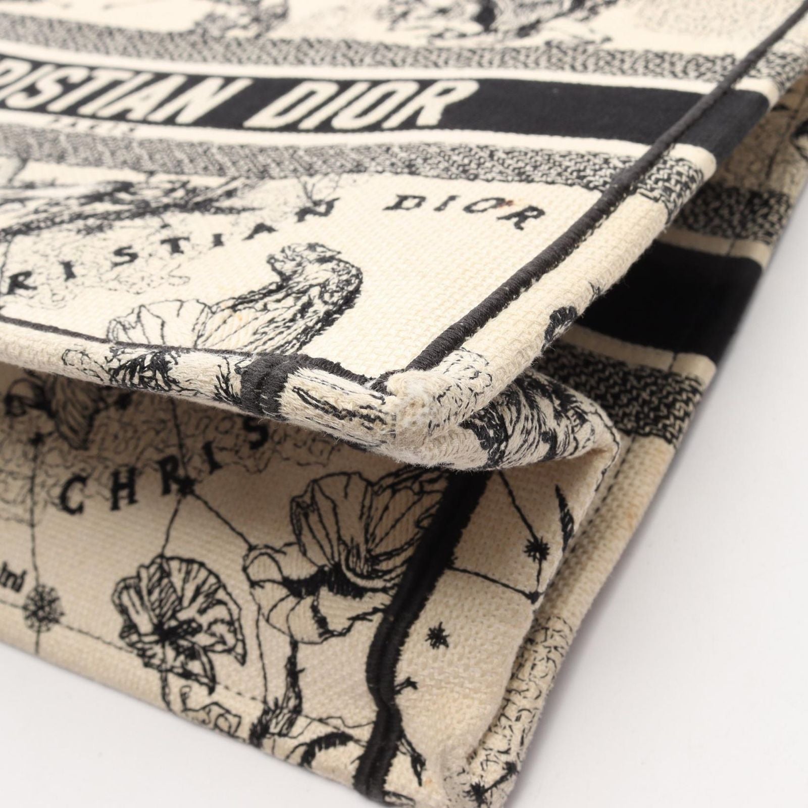 Dior Tote Book Zodiac White Black Canvas — view 7