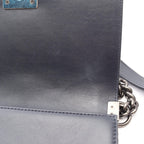 Chanel Shoulder Bag Boy Braid Navy Green Leather Boy Chain — view 6