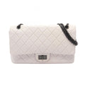 Chanel Shoulder Bag 2.55 Quilted Maxi Mademoiselle Chain Double Flap Off White