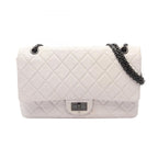 Chanel Shoulder Bag 2.55 Quilted Maxi Mademoiselle Chain Double Flap Off White