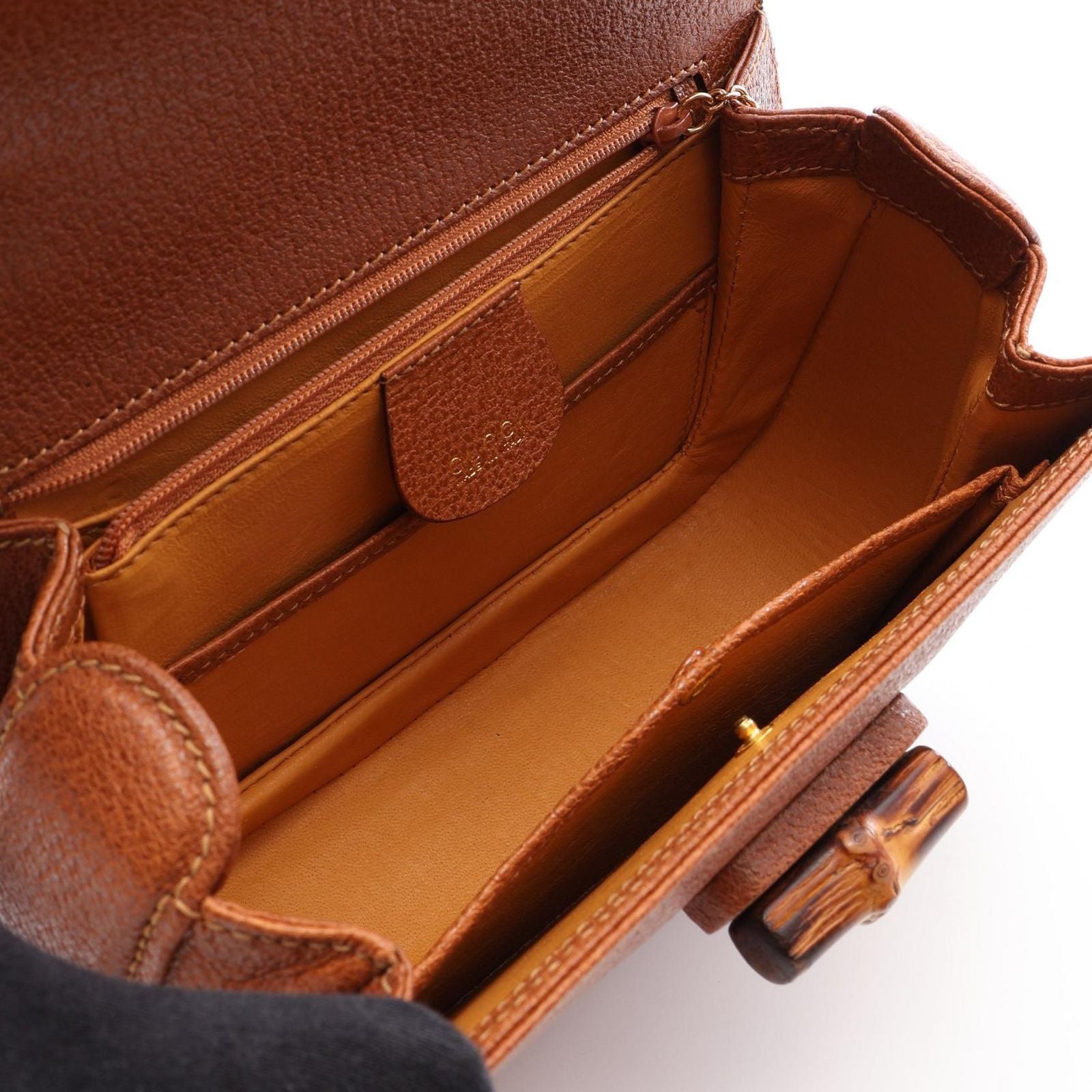 Gucci Handbag Bamboo 2-Way 000 14 Brown Leather Shoulder — view 3