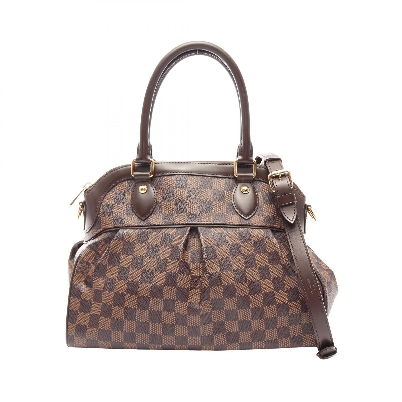 Louis Vuitton Handbag Trevi PM Damier Ebene 2-Way Canvas Leather