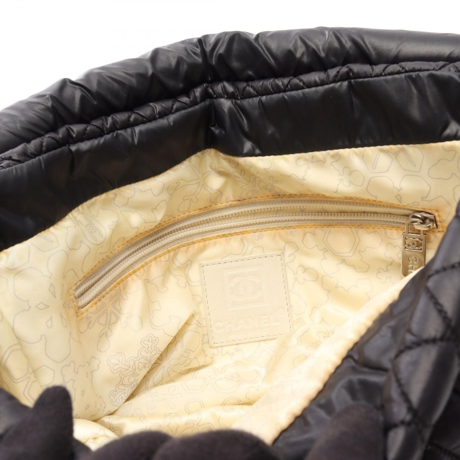 Chanel Shoulder Bag CC Logo Sports Line Messenger Black Nylon Leather — view 8
