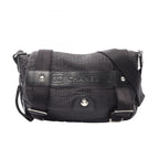 Chanel Shoulder Bag CC Logo Sports Line Messenger Black Nylon Leather