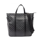 Louis Vuitton Tote Tadao Damier Graphite 2-Way Canvas Leather