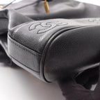 Chanel Backpack Triple CC Logo Black Caviar Leather Coco — view 9