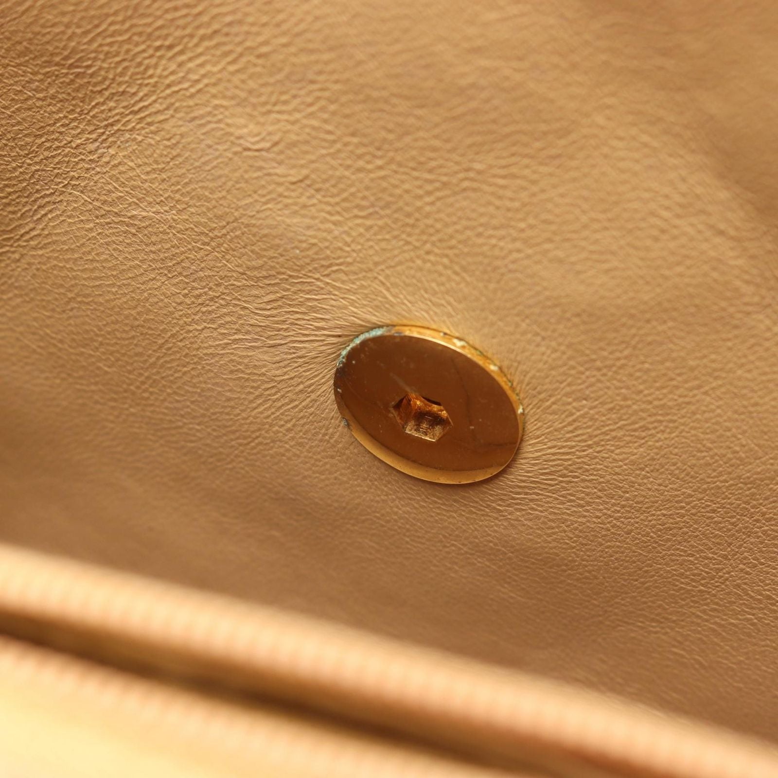 Chanel Shoulder Bag Quilted Single Flap Beige Black Lambskin Chain — view 6