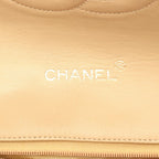 Chanel Shoulder Bag Quilted Single Flap Beige Black Lambskin Chain — view 4