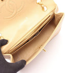 Chanel Shoulder Bag Quilted Single Flap Beige Black Lambskin Chain — view 3