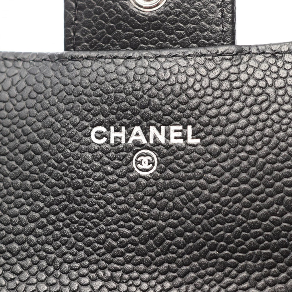 Chanel Bifold Wallet Classic Long Flap Quilted Black Caviar Leather — view 4