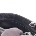 Chanel Tote CC Logo Black Caviar Leather CC Shoulder — view 8